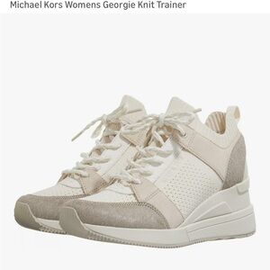 Michael Kors Women’s Georgie Knit Trainer Wedge Sneakers